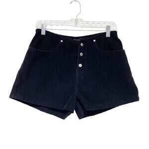 Vintage Anchor Blue Womens Size 11 Black Y2K Corduroy Shorts